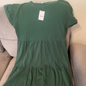 J. Crew Forest Green Tee Dress